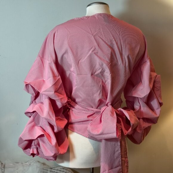 Pinstripes Wrap Top - Picture 5 of 7